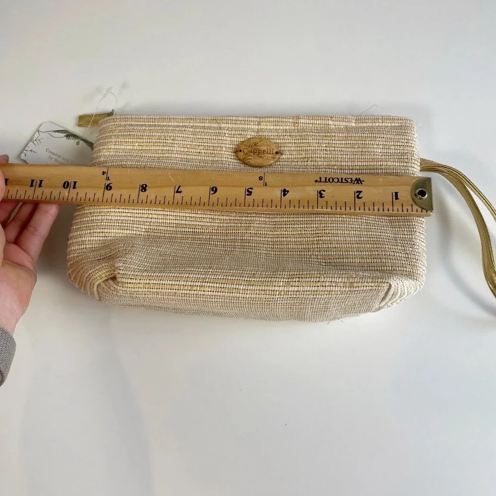 Cappelli Straworld by Bonnie Rubel Wristlet Bag Womens S Brown‎ Toyo Straw Lined